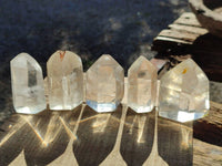 Polished Clear Quartz Crystals x 12 From Madagascar