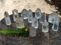 Polished Clear Quartz Crystals x 12 From Madagascar