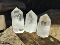 Polished Clear Quartz Crystals x 6 From Madagascar