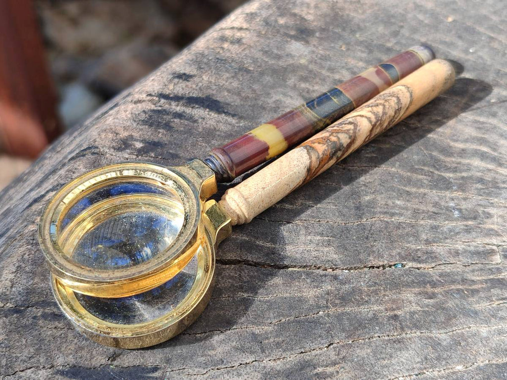 Hand Made Gemstone Magnifying Glasses x 11 From Southern Africa - Toprock Gemstones and Minerals 