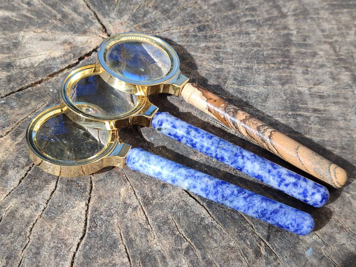 Hand Made Gemstone Magnifying Glasses x 11 From Southern Africa - Toprock Gemstones and Minerals 