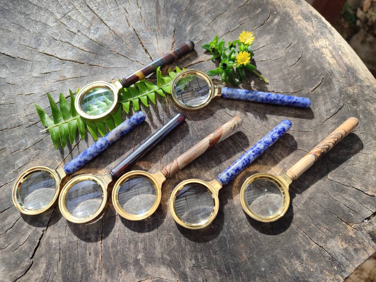 Hand Made Gemstone Magnifying Glasses x 11 From Southern Africa - Toprock Gemstones and Minerals 