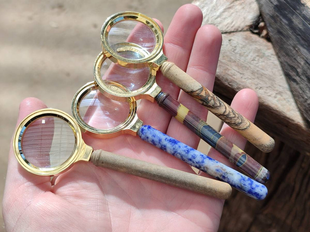Hand Made Gemstone Magnifying Glasses x 11 From Southern Africa - Toprock Gemstones and Minerals 