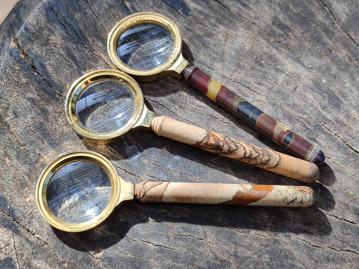 Hand Made Gemstone Magnifying Glasses x 11 From Southern Africa - Toprock Gemstones and Minerals 