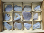 Polished Blue Lace Agate Tumbled Stones x 12 From Nsanje, Malawi - Toprock Gemstones and Minerals 