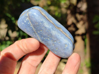 Polished Blue Lace Agate Tumbled Stones x 12 From Nsanje, Malawi