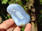Polished Blue Lace Agate Tumbled Stones x 12 From Nsanje, Malawi - Toprock Gemstones and Minerals 