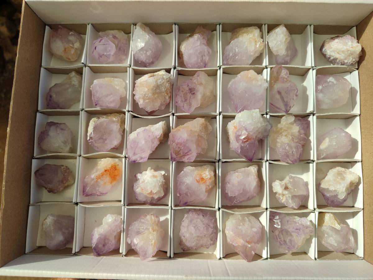 Natural Amethyst Spirit Quartz Clusters x 35 From Boekenhouthoek, South Africa - Toprock Gemstones and Minerals 