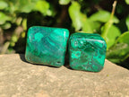 Polished Flower Banded Malachite Tumbled Stones x 35 From Congo - Toprock Gemstones and Minerals 