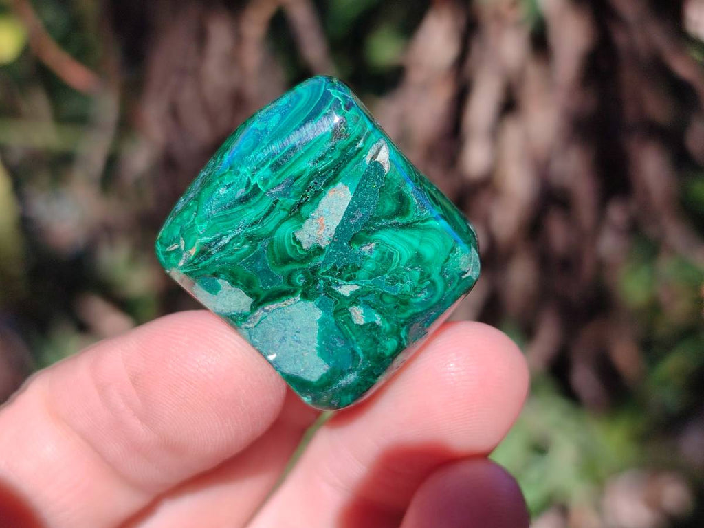 Polished Flower Banded Malachite Tumbled Stones x 35 From Congo - Toprock Gemstones and Minerals 