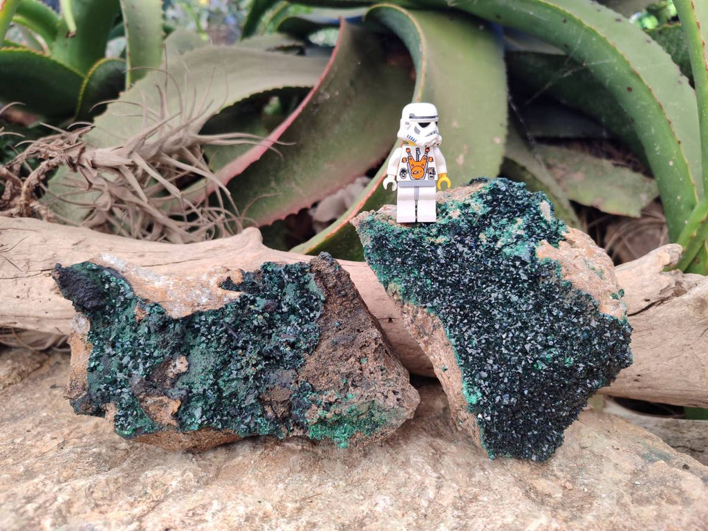 Natural Super Rare Crystalline Malachite Specimens x 2 From Tenke Fungurume, Congo - Toprock Gemstones and Minerals 