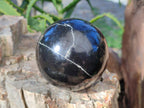 Polished Black Basalt Spheres x 3 From Antsirabe, Madagascar - Toprock Gemstones and Minerals 