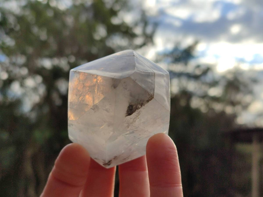 Polished Clear Rainbow Veil and Girasol Quartz Crystals x 6 From Madagascar - Toprock Gemstones and Minerals 
