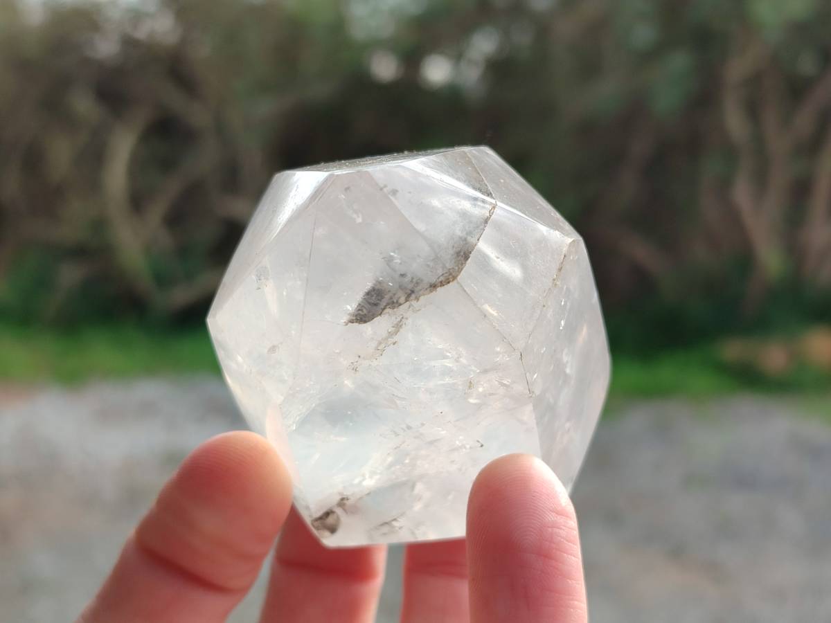 Polished Clear Rainbow Veil and Girasol Quartz Crystals x 6 From Madagascar - Toprock Gemstones and Minerals 