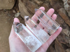 Polished Clear Rainbow Veil and Girasol Quartz Crystals x 6 From Madagascar - Toprock Gemstones and Minerals 