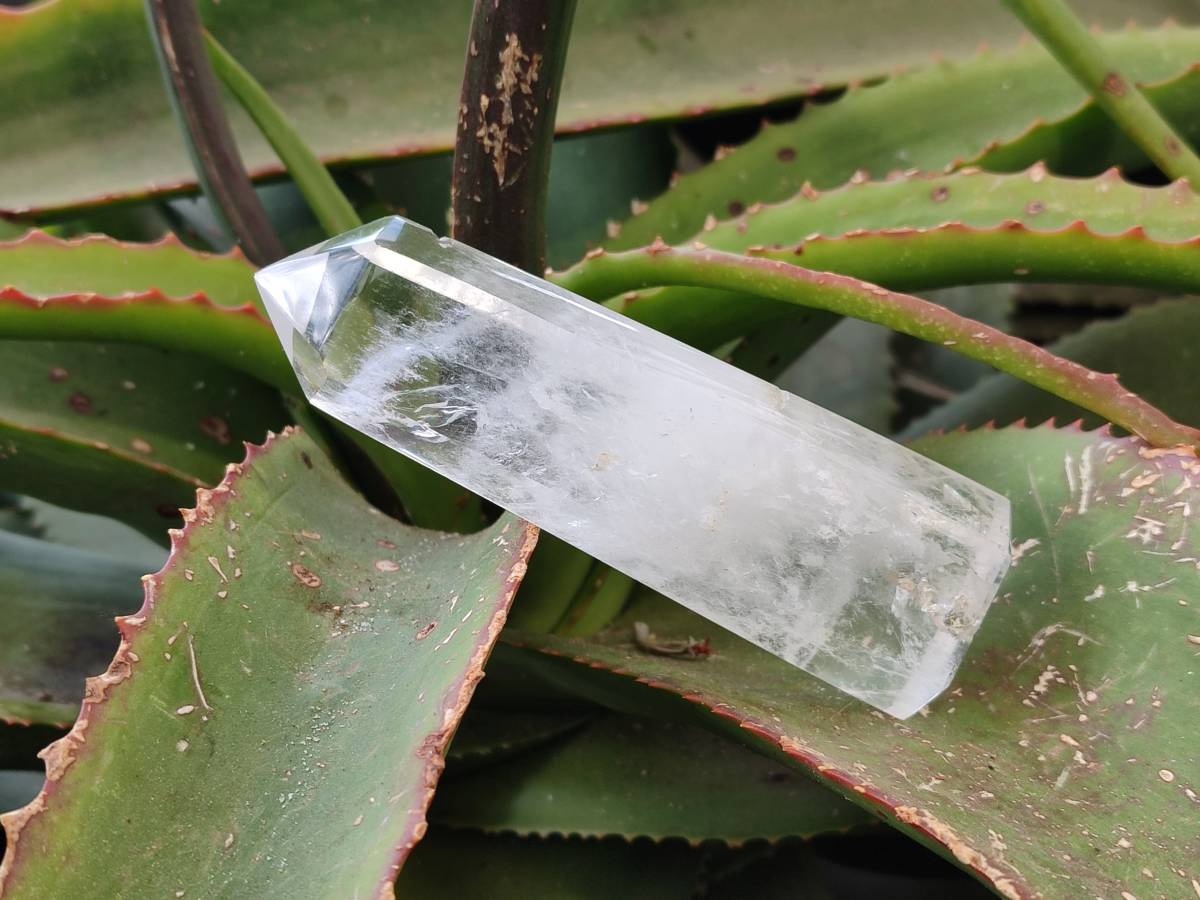 Polished Clear Rainbow Veil and Girasol Quartz Crystals x 6 From Madagascar - Toprock Gemstones and Minerals 