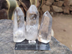 Polished Clear Rainbow Veil and Girasol Quartz Crystals x 6 From Madagascar - Toprock Gemstones and Minerals 