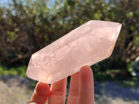 Polished Double Terminated Rose Quartz Points x 4 Ambatondrazaka, Madagascar - Toprock Gemstones and Minerals 