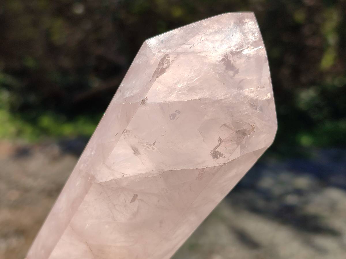 Polished Double Terminated Rose Quartz Points x 4 Ambatondrazaka, Madagascar - Toprock Gemstones and Minerals 