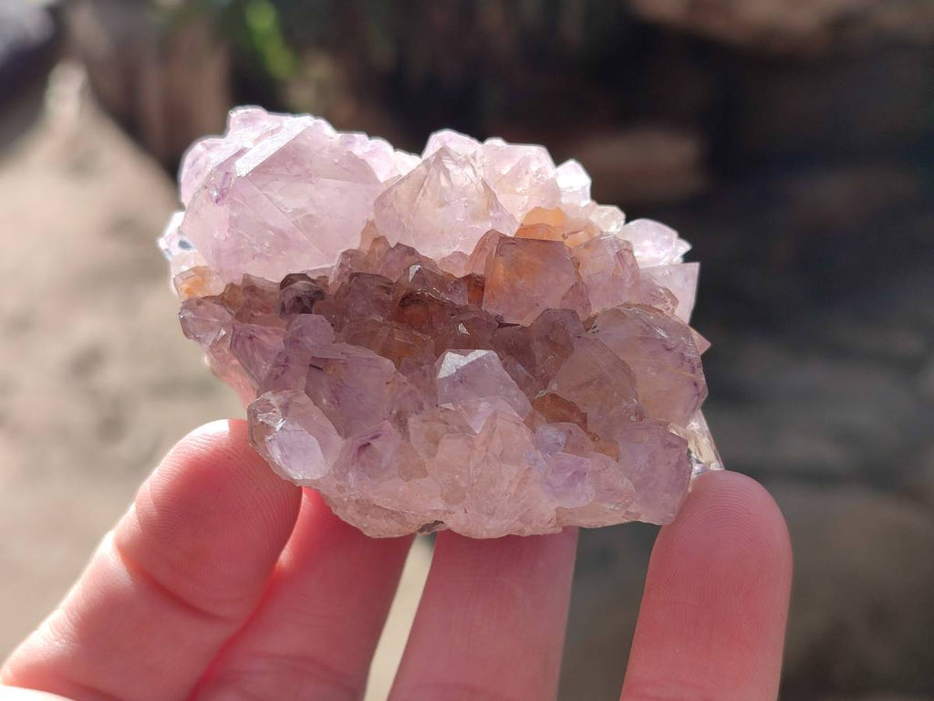 Natural Sunburst Amethyst Spirit Quartz Clusters x 9 From Boekenhouthoek, South Africa - Toprock Gemstones and Minerals 