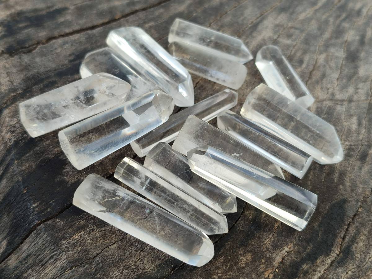 Polished Clear 'Jewellery' Quartz Crystals x 35 From Madagascar - Toprock Gemstones and Minerals 