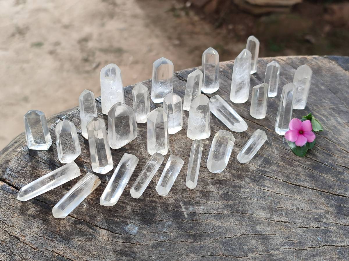 Polished Clear 'Jewellery' Quartz Crystals x 35 From Madagascar - Toprock Gemstones and Minerals 