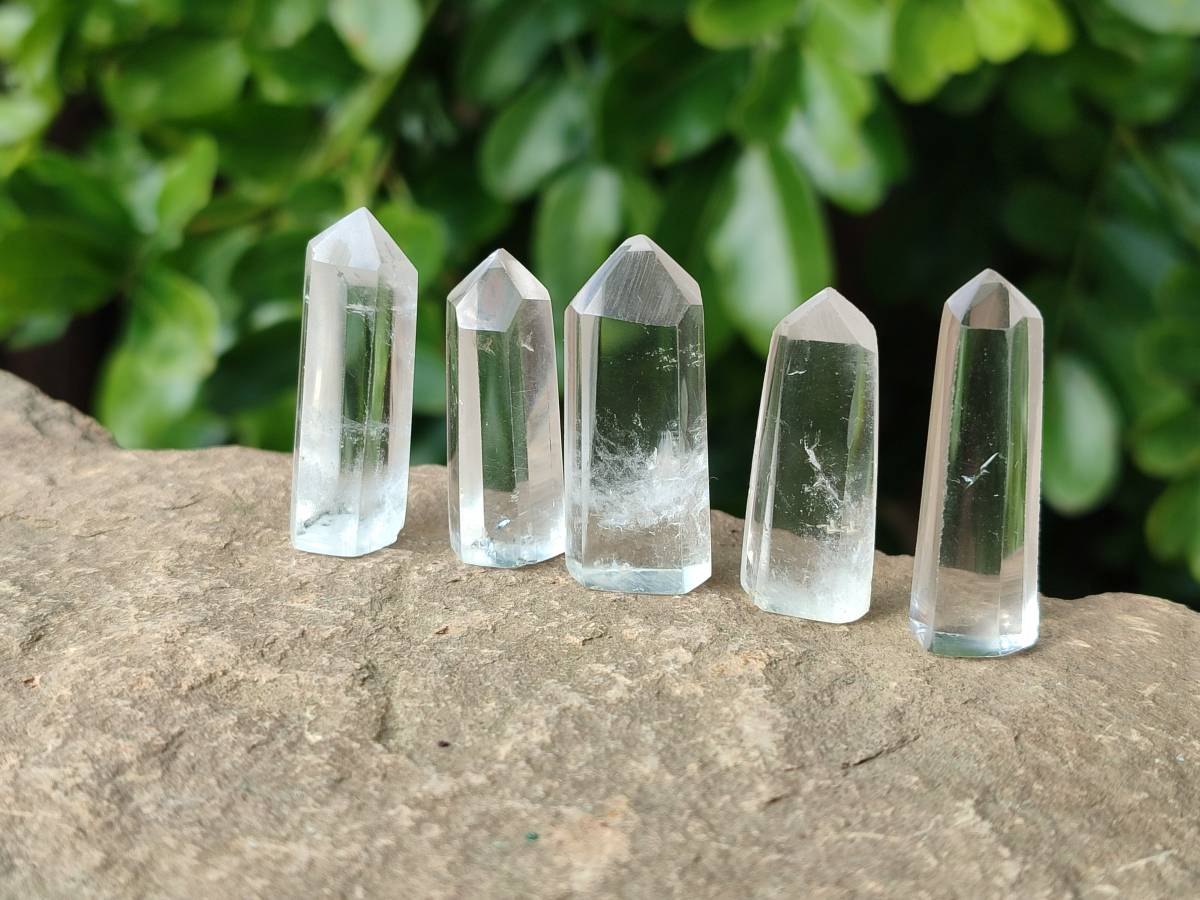 Polished Clear 'Jewellery' Quartz Crystals x 35 From Madagascar - Toprock Gemstones and Minerals 