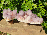 Natural Sunburst Amethyst Spirit Quartz Clusters x 2 From Boekenhouthoek, South Africa
