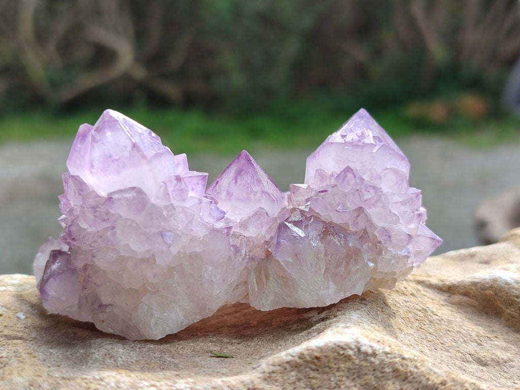 Natural Sunburst Amethyst Spirit Quartz Clusters x 6 From Boekenhouthoek, South Africa - Toprock Gemstones and Minerals 