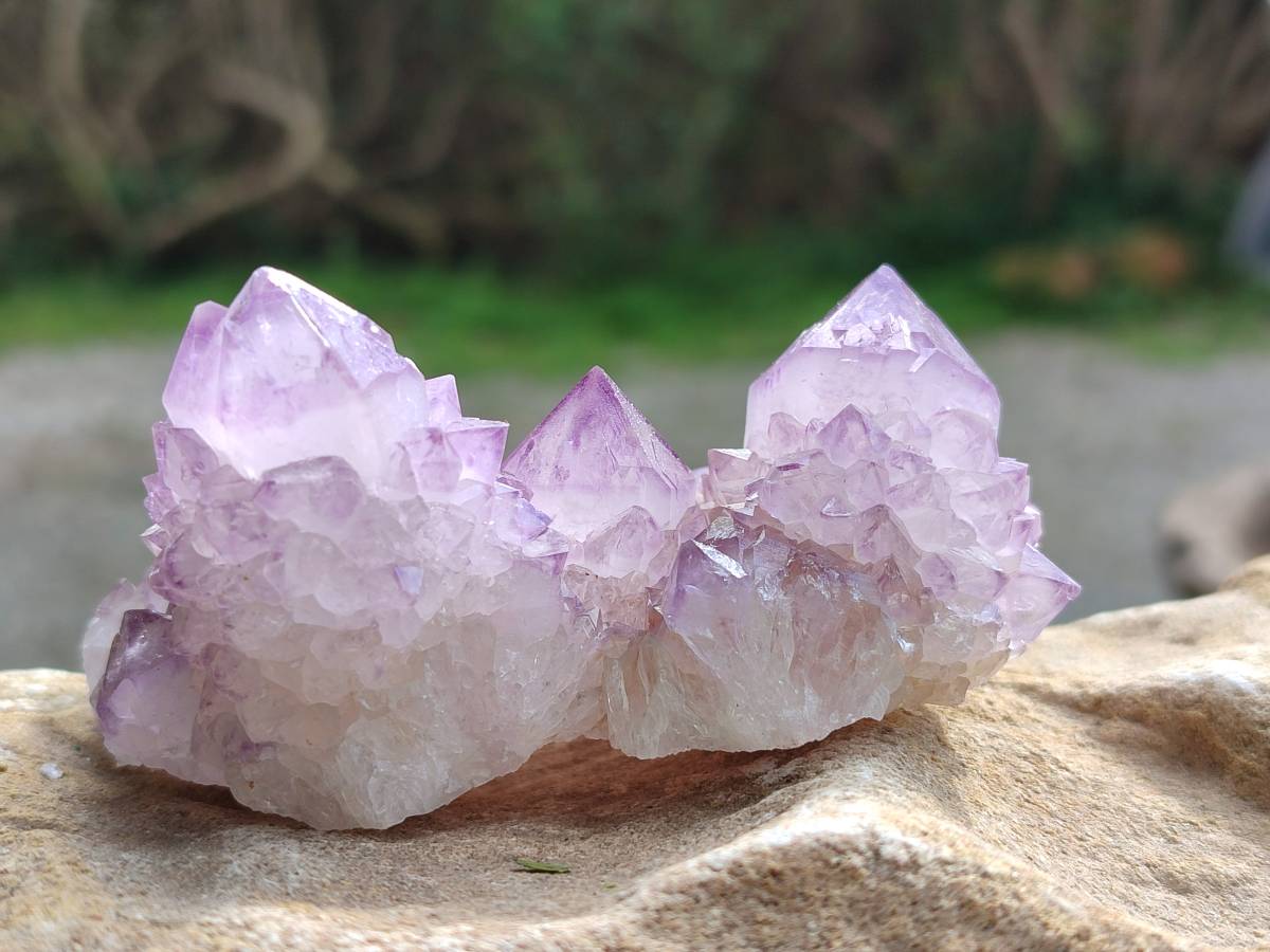 Natural Sunburst Amethyst Spirit Quartz Clusters x 6 From Boekenhouthoek, South Africa - Toprock Gemstones and Minerals 