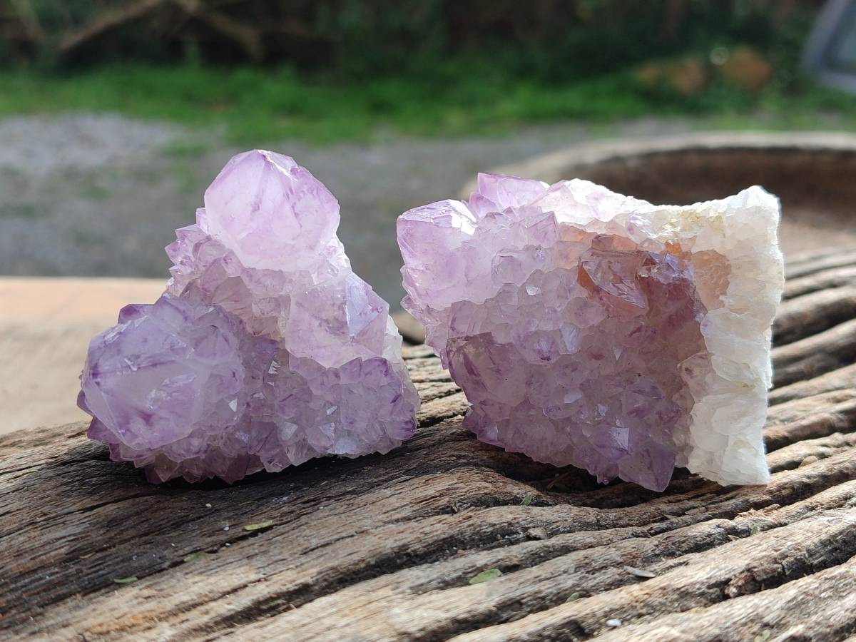 Natural Sunburst Amethyst Spirit Quartz Clusters x 6 From Boekenhouthoek, South Africa - Toprock Gemstones and Minerals 