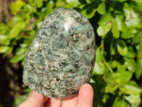 Polished Emerald Mica In Matrix Standing Free Forms x 3 From Mutoko, Zimbabwe - Toprock Gemstones and Minerals 