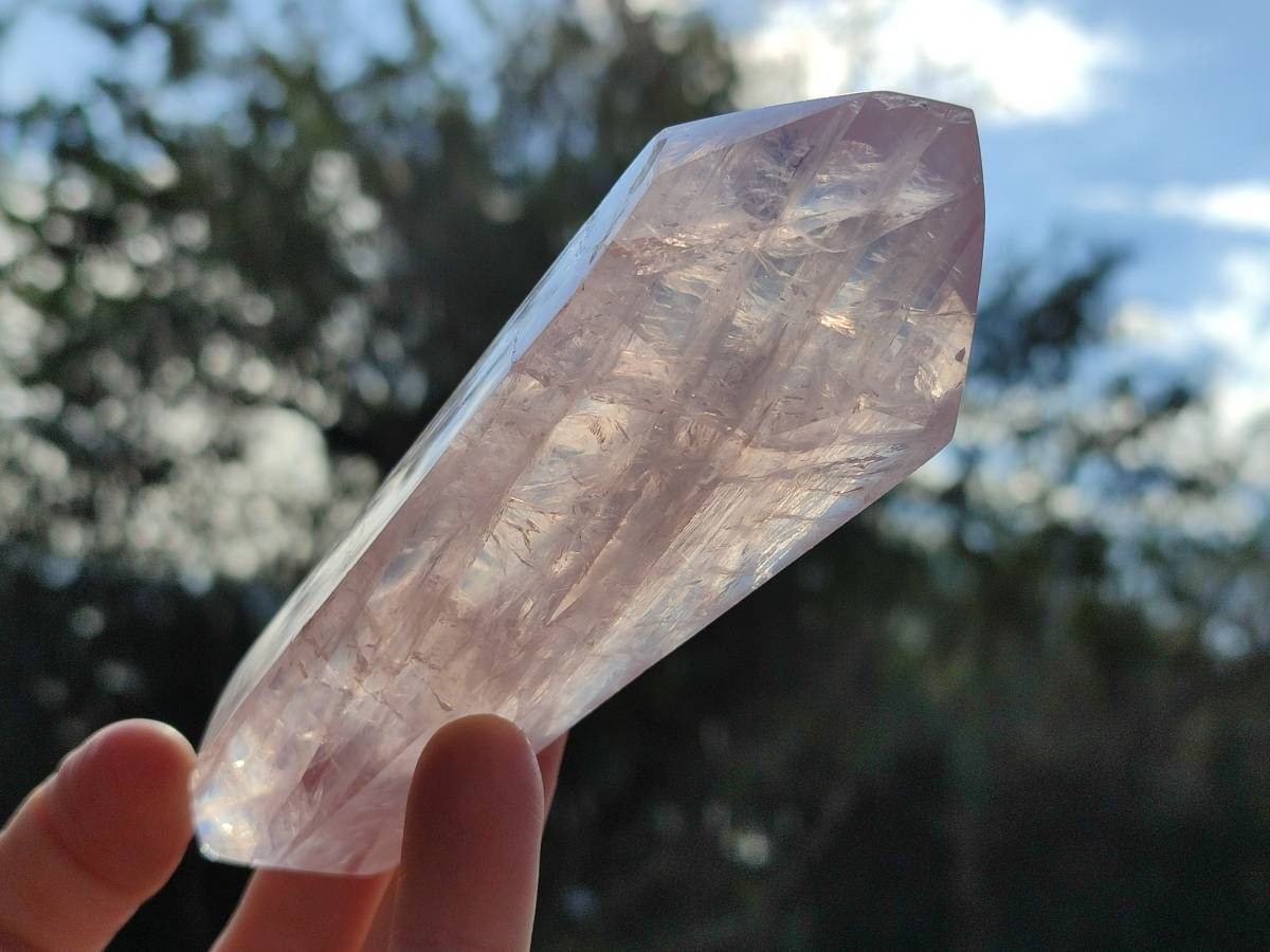 Polished Double Terminated Rose Quartz Points x 4 Ambatondrazaka, Madagascar - Toprock Gemstones and Minerals 