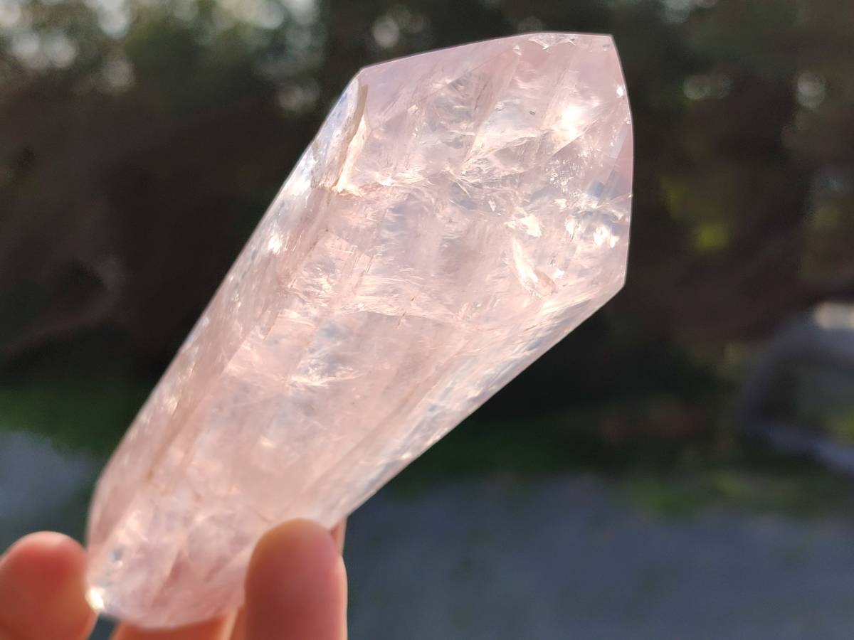 Polished Double Terminated Rose Quartz Points x 4 Ambatondrazaka, Madagascar - Toprock Gemstones and Minerals 