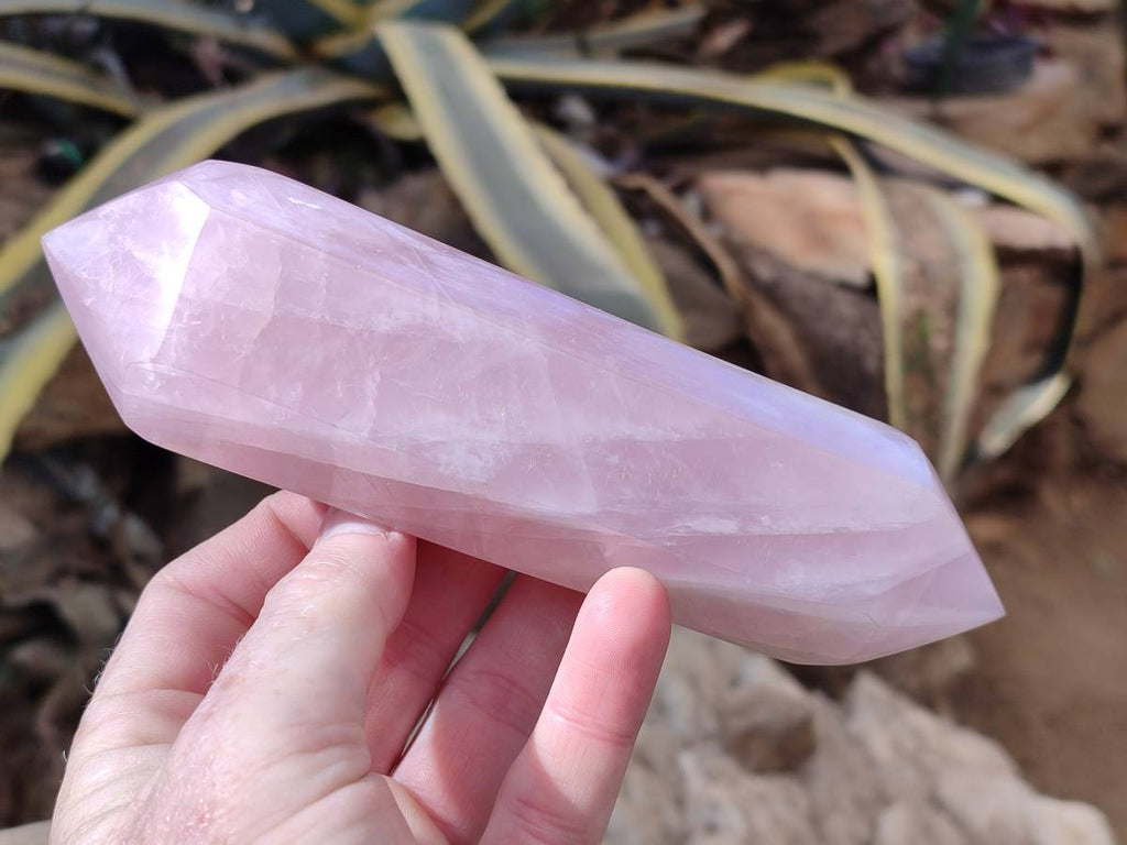 Polished Double Terminated Rose Quartz Points x 4 Ambatondrazaka, Madagascar - Toprock Gemstones and Minerals 