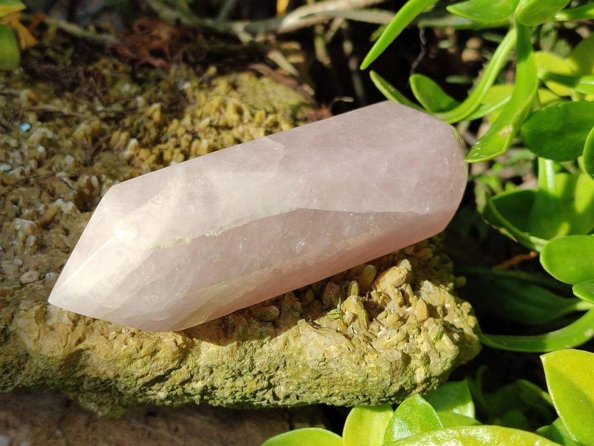 Polished Double Terminated Rose Quartz Points x 4 Ambatondrazaka, Madagascar - Toprock Gemstones and Minerals 