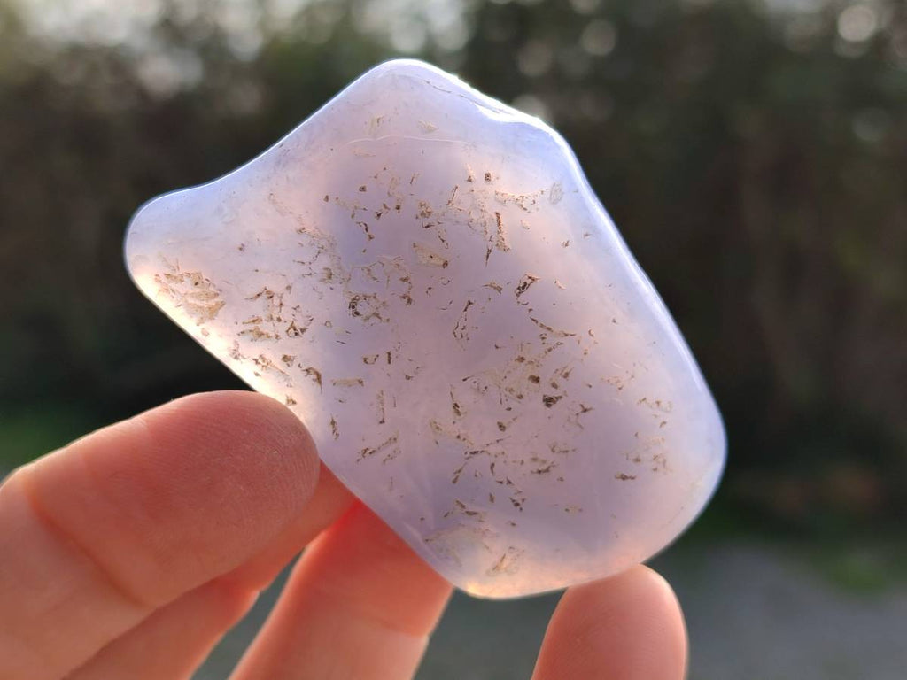 Polished Blue Lace Agate Tumbled Stones x 20 From Nsanje, Malawi - Toprock Gemstones and Minerals 