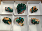 Natural Dioptase Crystals with Malachite on Dolomite Matrix Specimens x 6 From Likasi, Congo - Toprock Gemstones and Minerals 