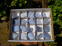 Polished Blue Lace Agate Tumbled Stones x 20 From Nsanje, Malawi