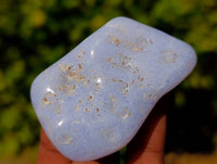 Polished Blue Lace Agate Tumbled Stones x 20 From Nsanje, Malawi