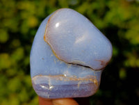 Polished Blue Lace Agate Tumbled Stones x 20 From Nsanje, Malawi