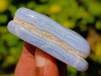 Polished Blue Lace Agate Tumbled Stones x 20 From Nsanje, Malawi