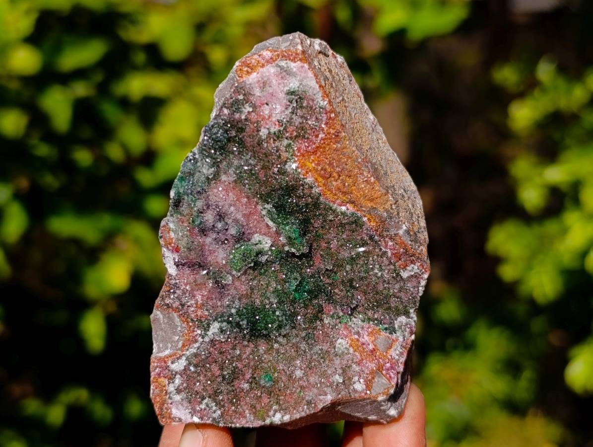Natural Drusy Salrose With Crystalline Malachite on Dolomite Matrix Specimens x 6 From Congo - Toprock Gemstones and Minerals 