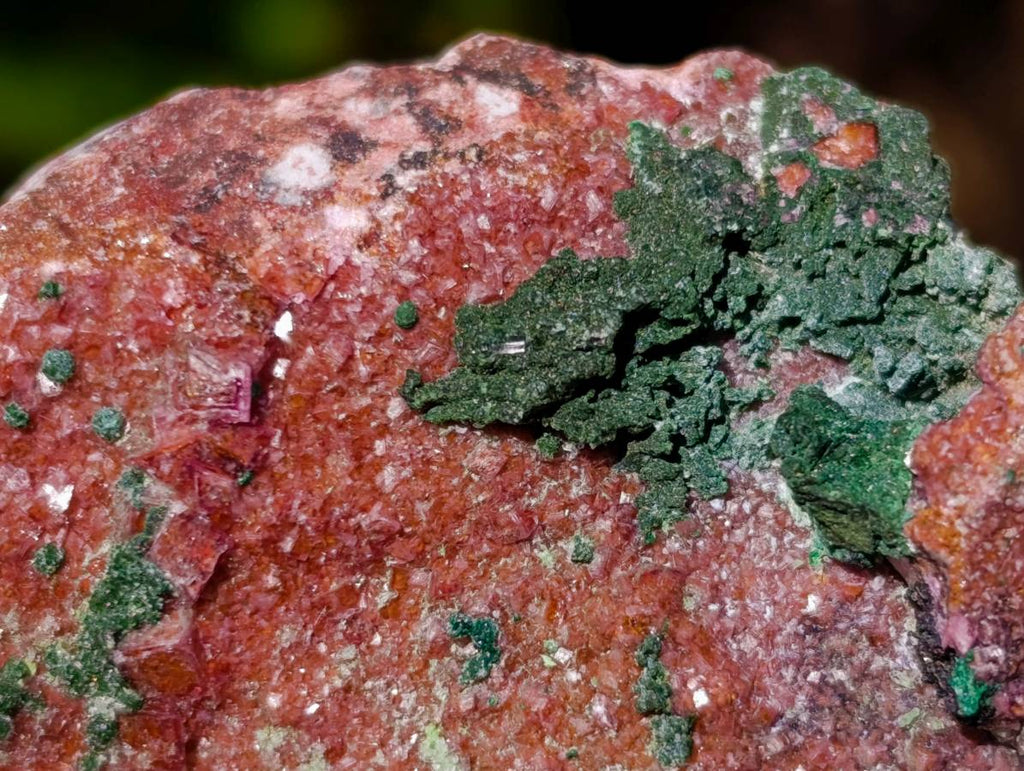 Natural Drusy Salrose With Crystalline Malachite on Dolomite Matrix Specimens x 6 From Congo - Toprock Gemstones and Minerals 