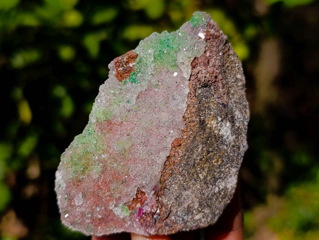 Natural Drusy Salrose With Crystalline Malachite on Dolomite Matrix Specimens x 6 From Congo - Toprock Gemstones and Minerals 