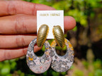 Hand Made Snakeskin Jasper Earrings - Sold Per Pair - From Australia - Toprock Gemstones and Minerals 