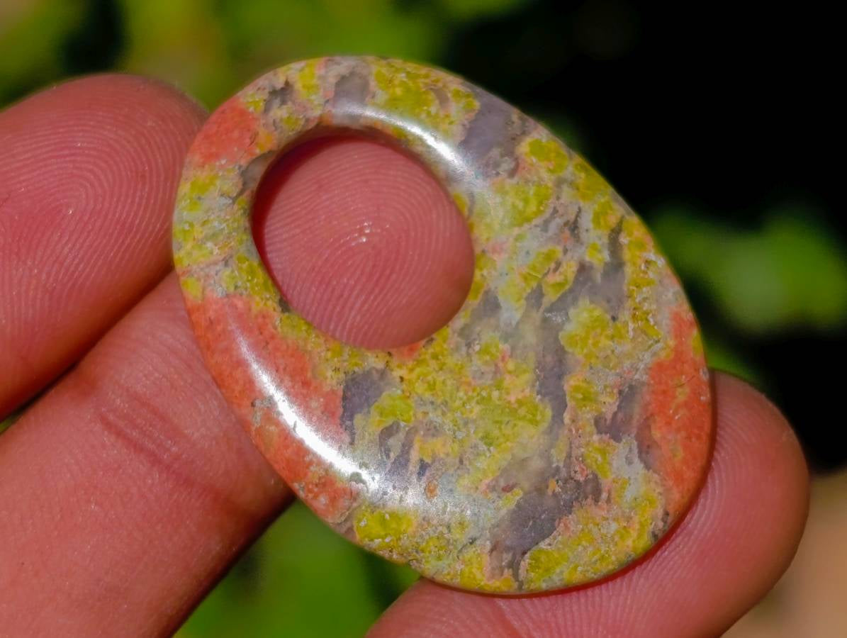 Hand Made Unakite Pendant - Sold Per Item - From South Africa - Toprock Gemstones and Minerals 