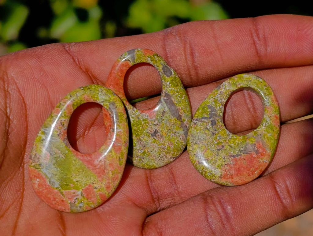 Hand Made Unakite Pendant - Sold Per Item - From South Africa - Toprock Gemstones and Minerals 