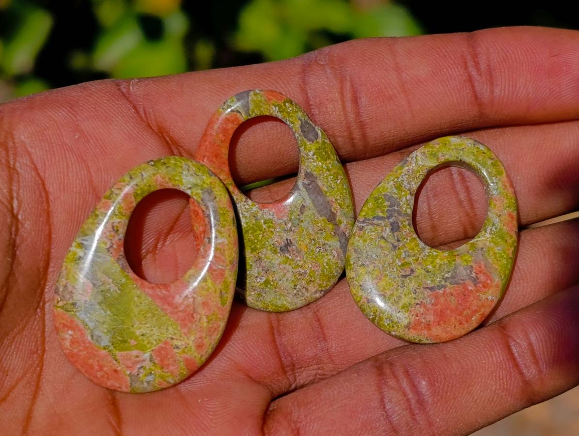 Hand Made Unakite Pendant - Sold Per Item - From South Africa - Toprock Gemstones and Minerals 