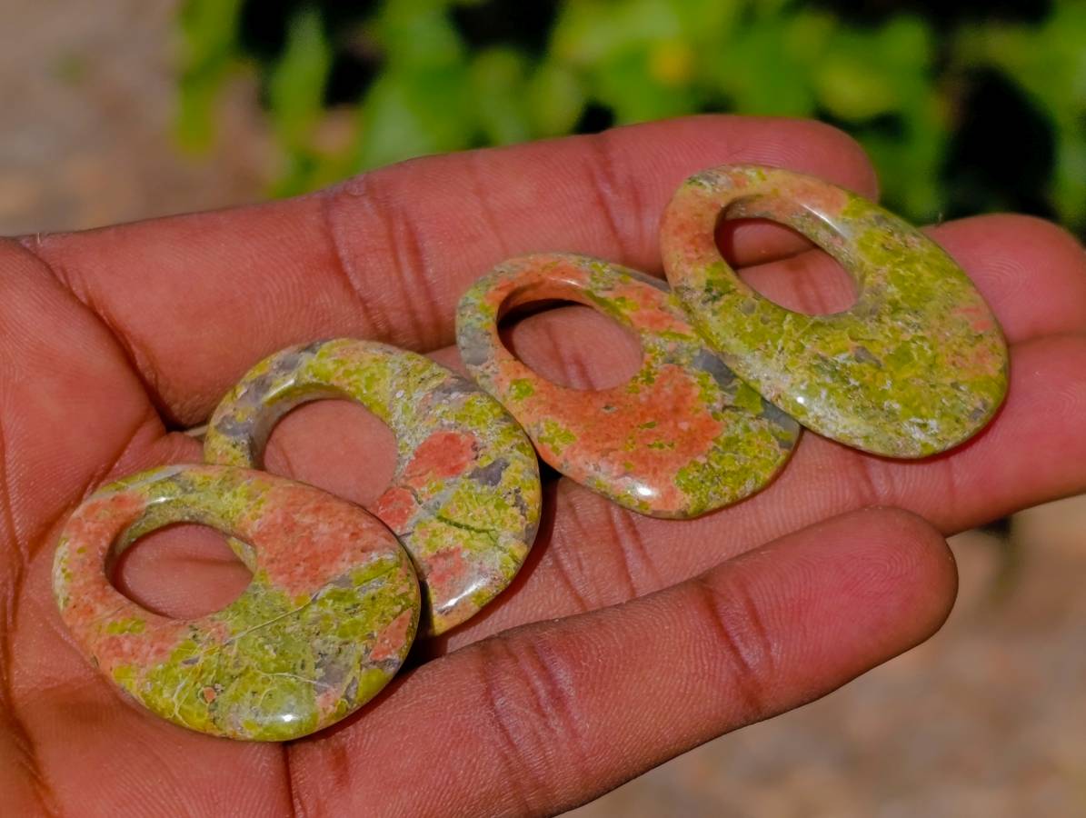 Hand Made Unakite Pendant - Sold Per Item - From South Africa - Toprock Gemstones and Minerals 